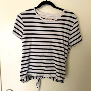 Madewell striped tie back shirt